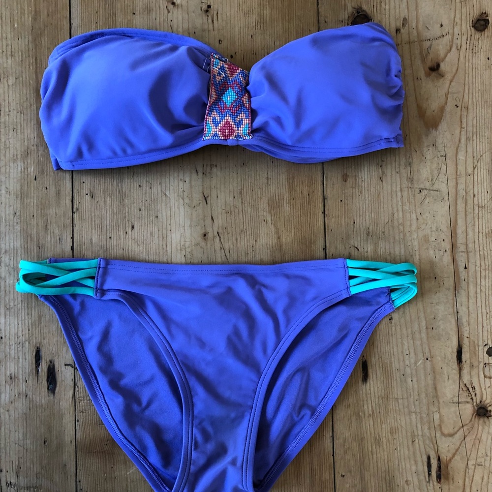 Purple aerie bandeau bikini